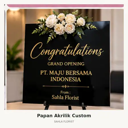 Papan Bunga Akrilik Nias Utara